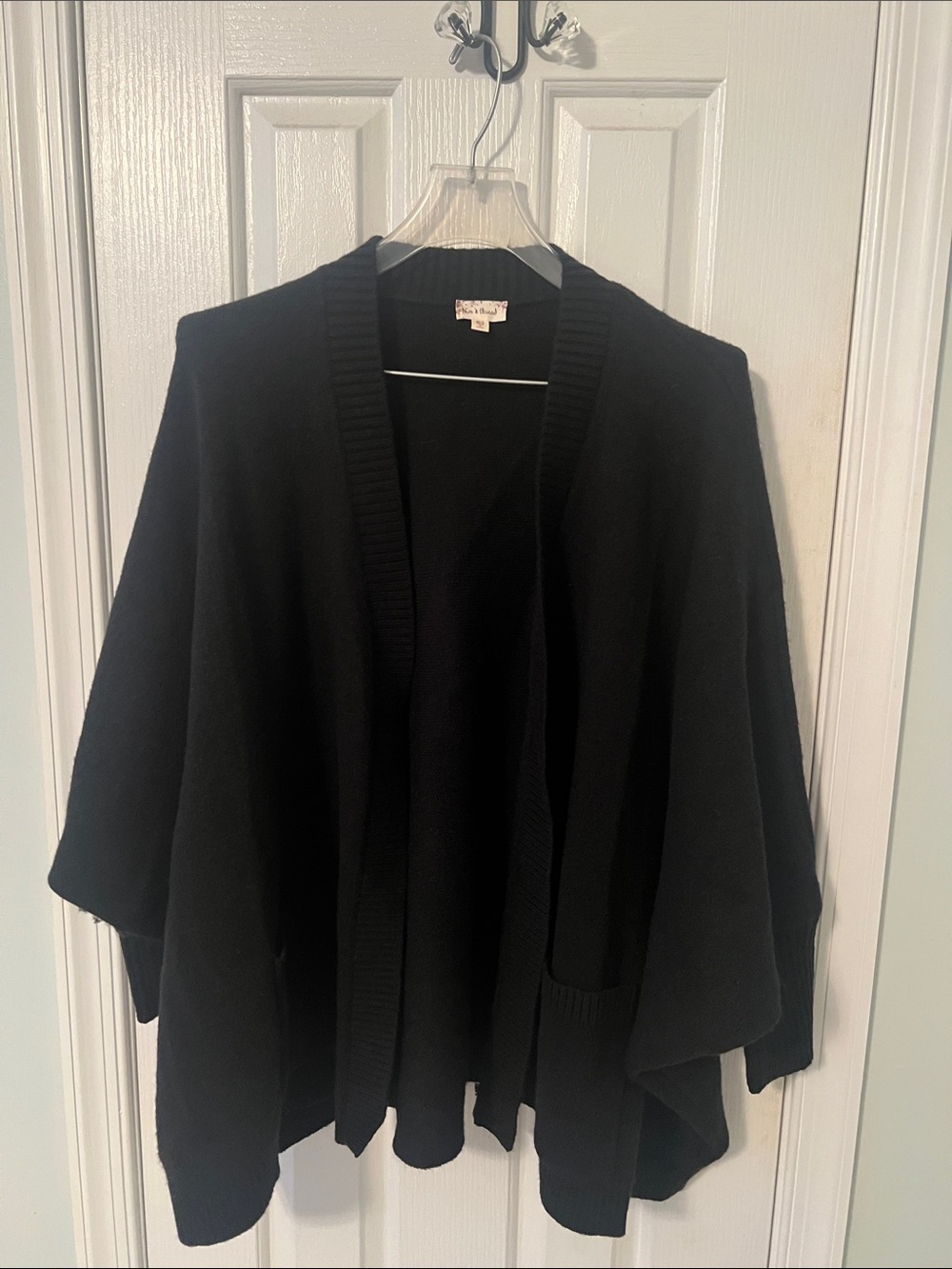 Black Open-Front Women's Sweater Cardigan